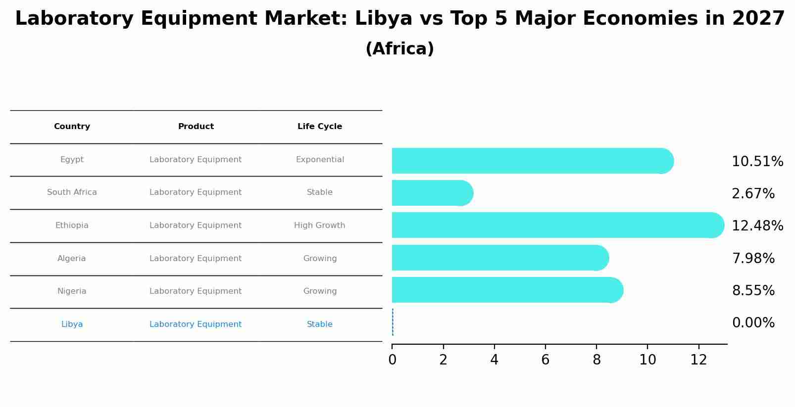 Laboratory Equipment Market: Libya vs Top 5 Major Economies in 2027 (Africa)