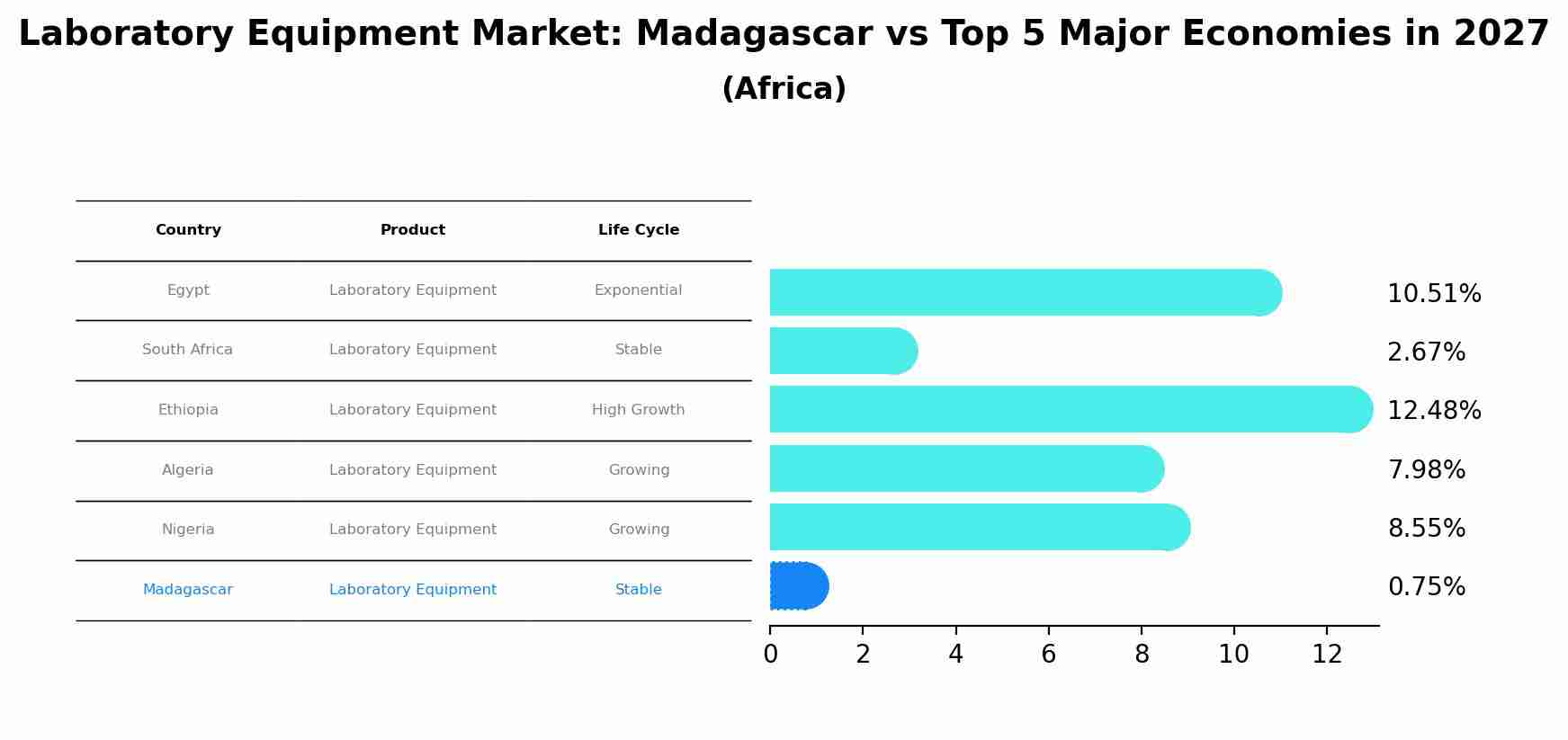 Laboratory Equipment Market: Madagascar vs Top 5 Major Economies in 2027 (Africa)