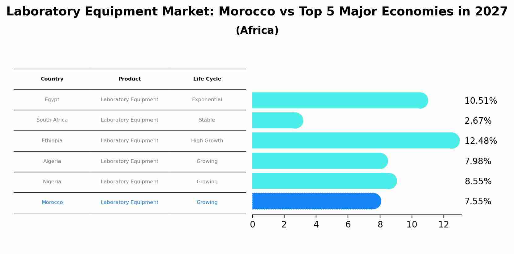 Laboratory Equipment Market: Morocco vs Top 5 Major Economies in 2027 (Africa)