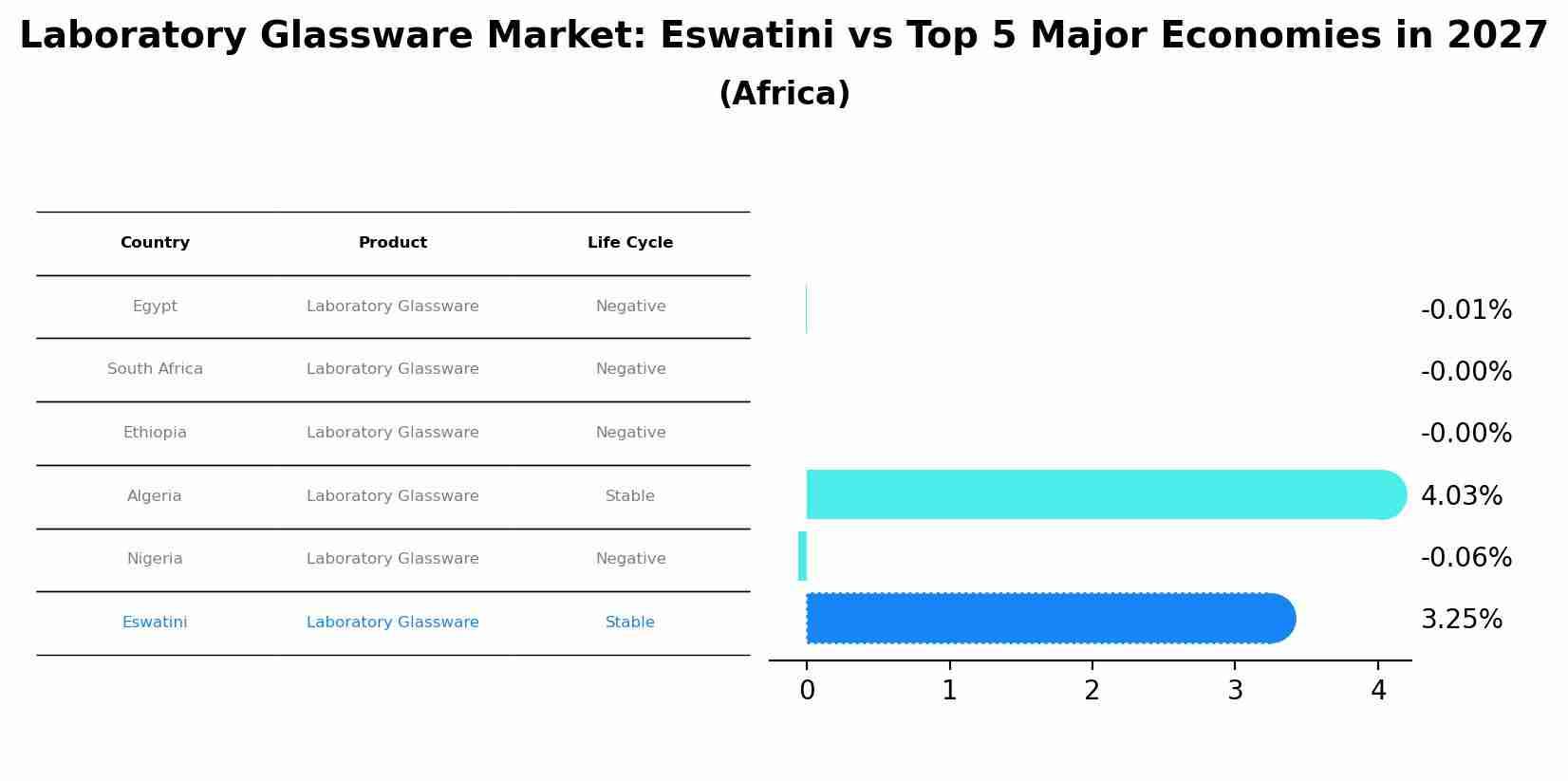 Laboratory Glassware Market: Eswatini vs Top 5 Major Economies in 2027 (Africa)