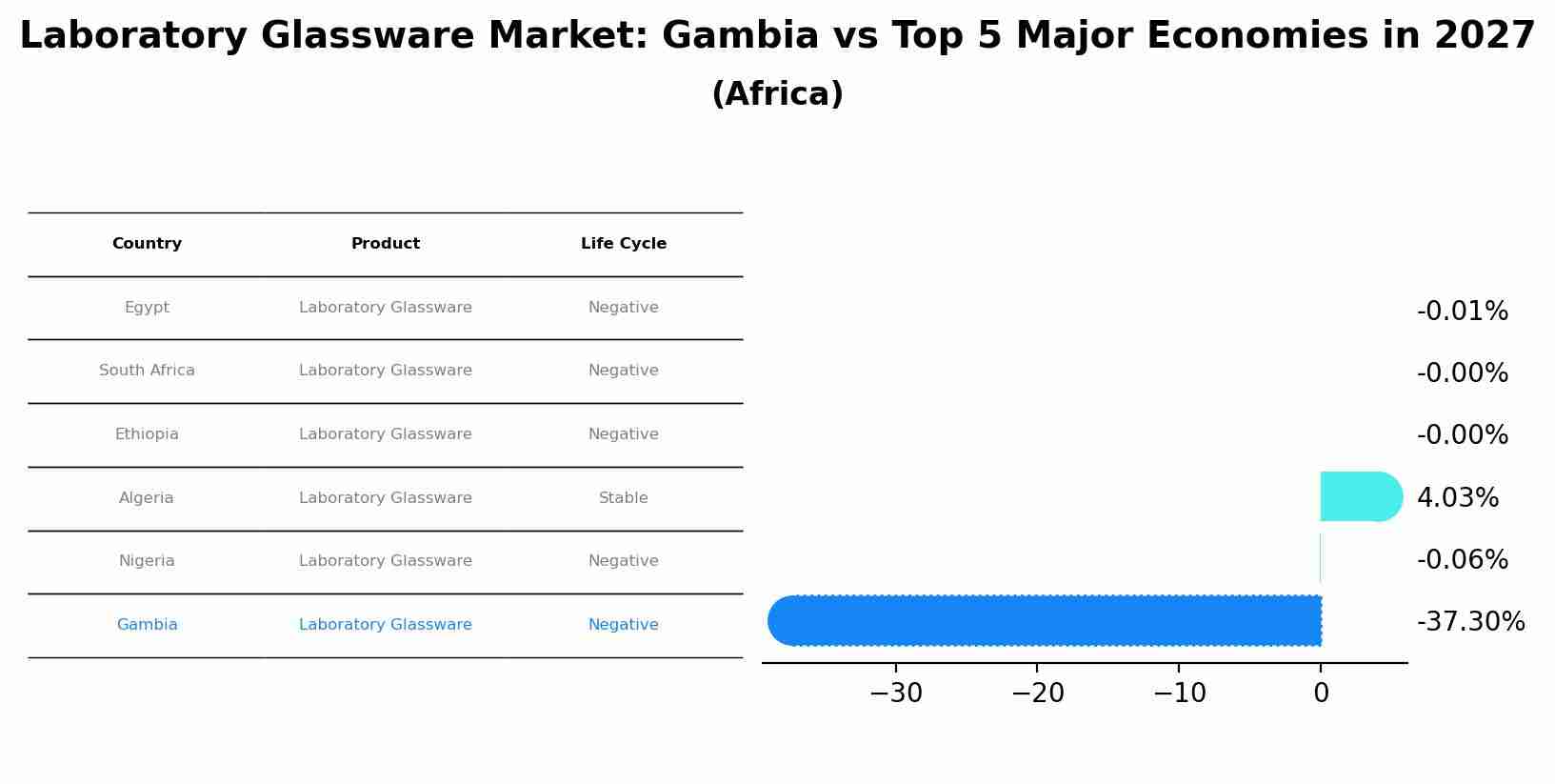 Laboratory Glassware Market: Gambia vs Top 5 Major Economies in 2027 (Africa)