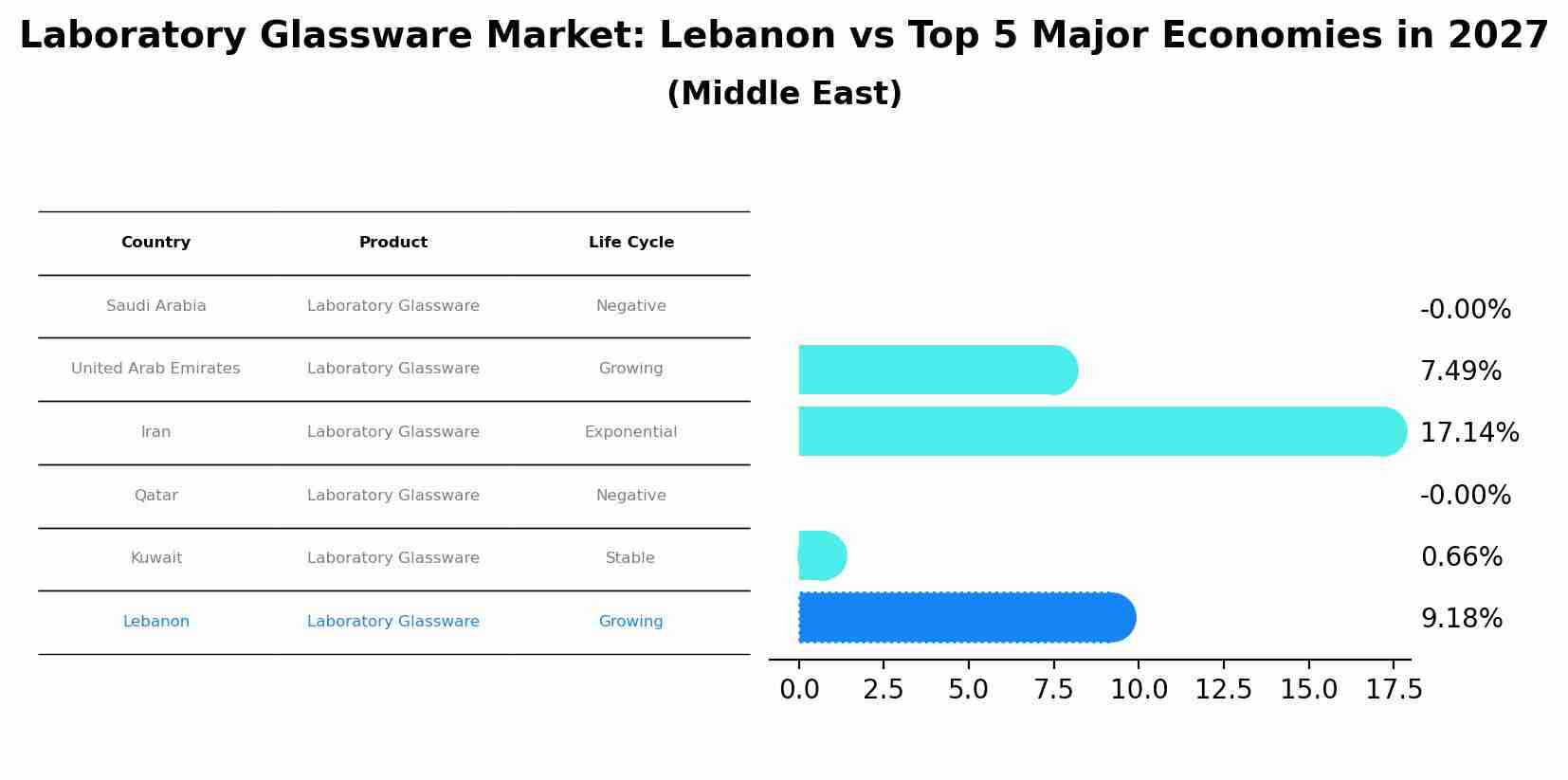 Laboratory Glassware Market: Lebanon vs Top 5 Major Economies in 2027 (Middle East)