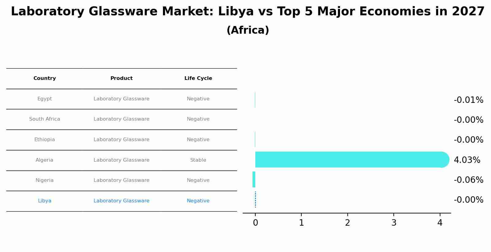 Laboratory Glassware Market: Libya vs Top 5 Major Economies in 2027 (Africa)
