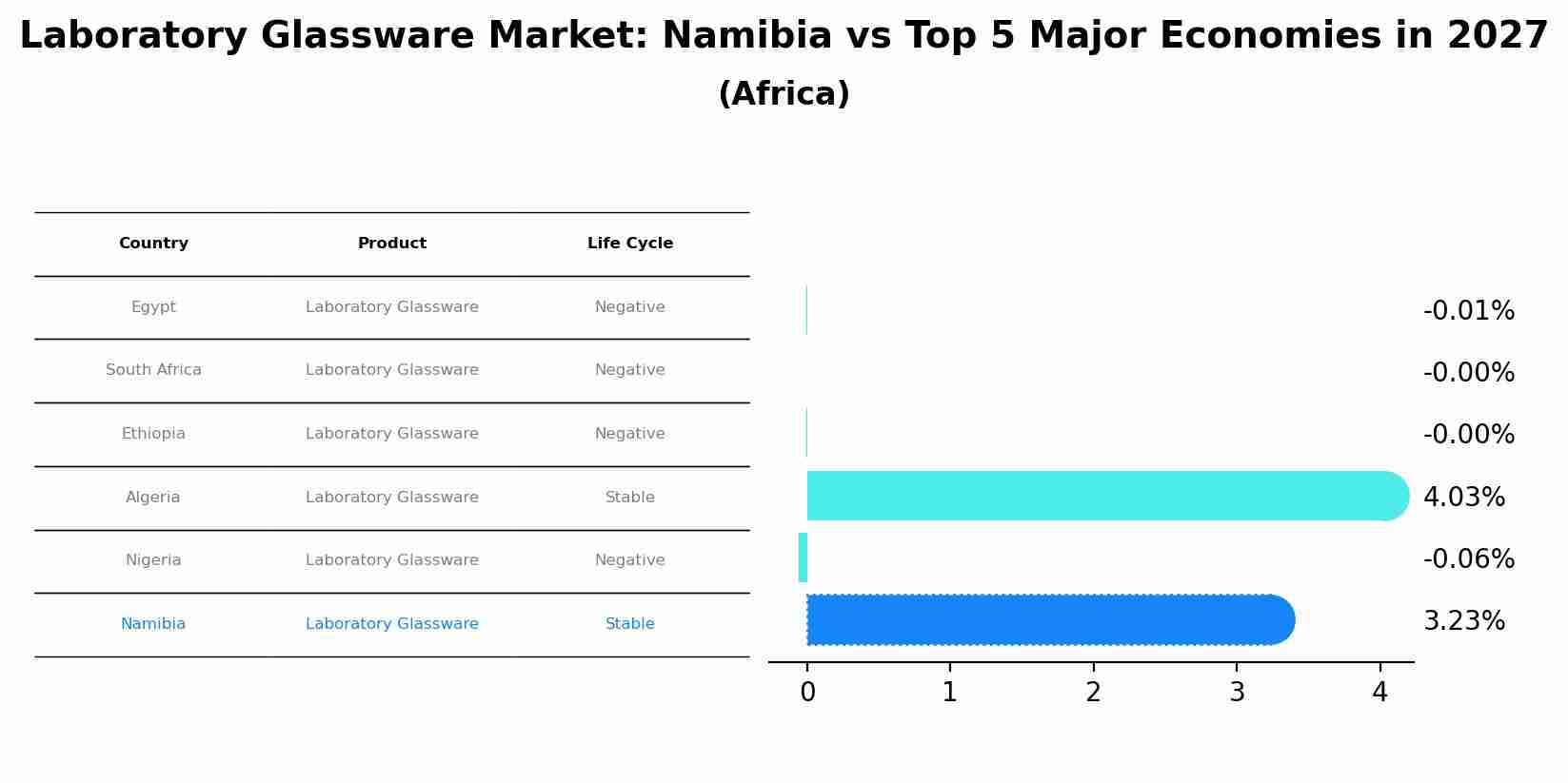 Laboratory Glassware Market: Namibia vs Top 5 Major Economies in 2027 (Africa)