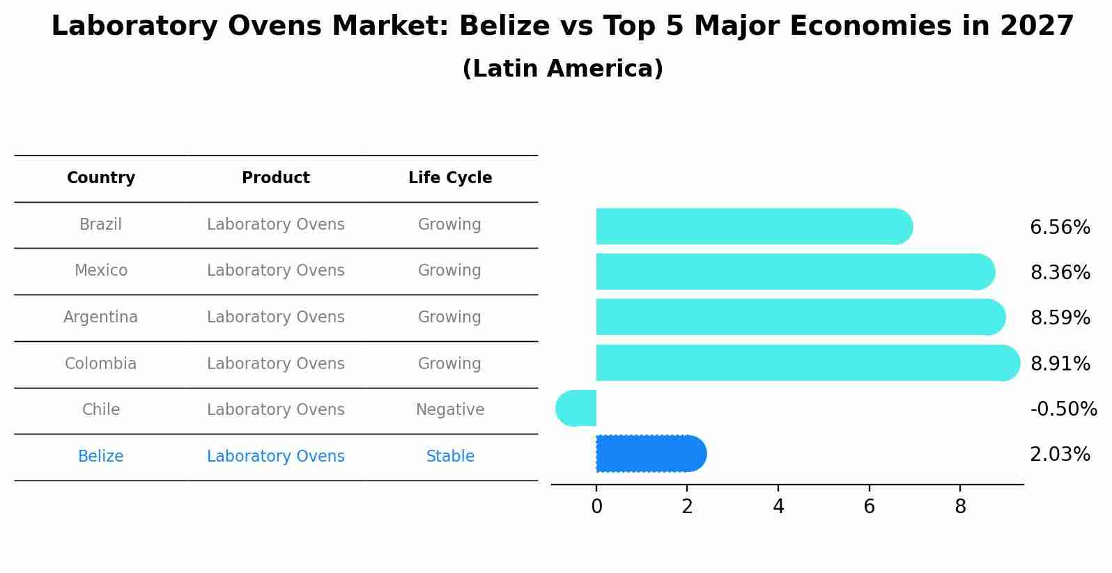 Laboratory Ovens Market: Belize vs Top 5 Major Economies in 2027 (Latin America)