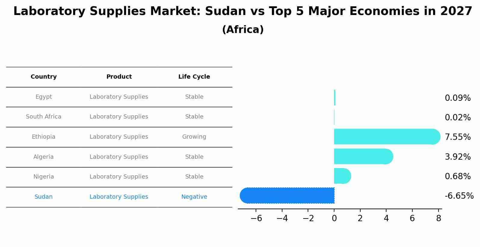 Laboratory Supplies Market: Sudan vs Top 5 Major Economies in 2027 (Africa)