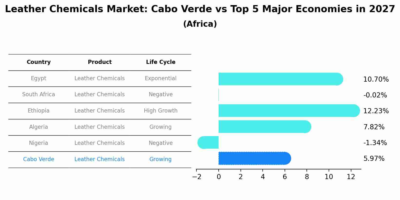 Leather Chemicals Market: Cabo Verde vs Top 5 Major Economies in 2027 (Africa)