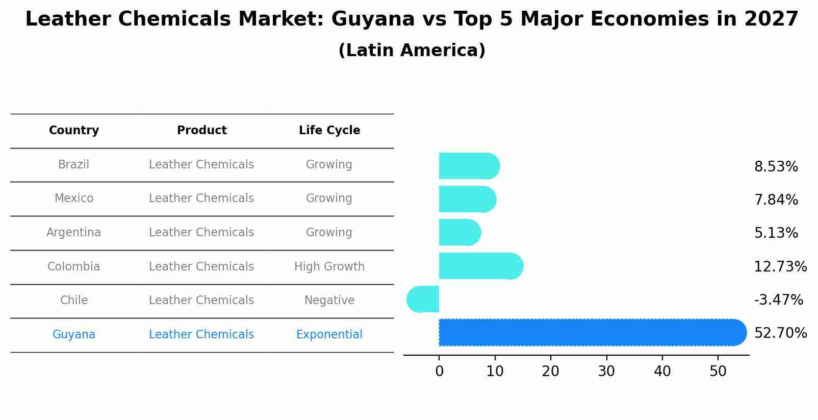 Leather Chemicals Market: Guyana vs Top 5 Major Economies in 2027 (Latin America)