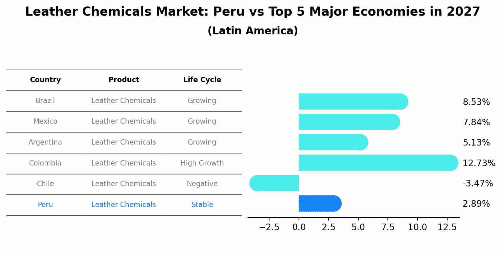 Leather Chemicals Market: Peru vs Top 5 Major Economies in 2027 (Latin America)