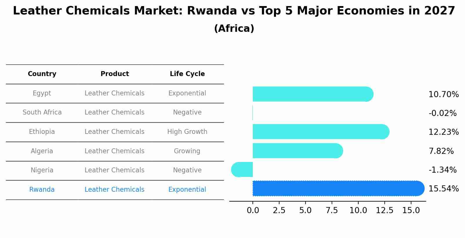 Leather Chemicals Market: Rwanda vs Top 5 Major Economies in 2027 (Africa)