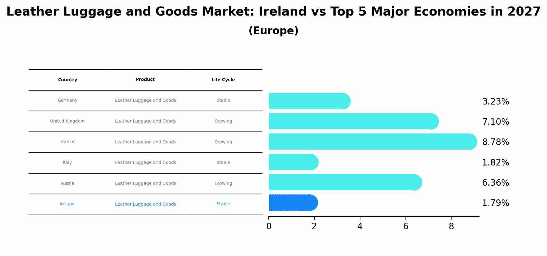 Leather Luggage and Goods Market: Ireland vs Top 5 Major Economies in 2027 (Europe)
