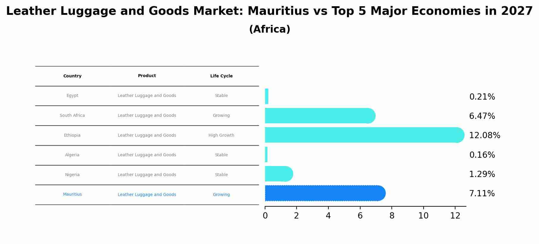 Leather Luggage and Goods Market: Mauritius vs Top 5 Major Economies in 2027 (Africa)