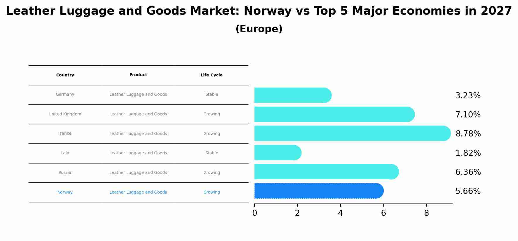 Leather Luggage and Goods Market: Norway vs Top 5 Major Economies in 2027 (Europe)