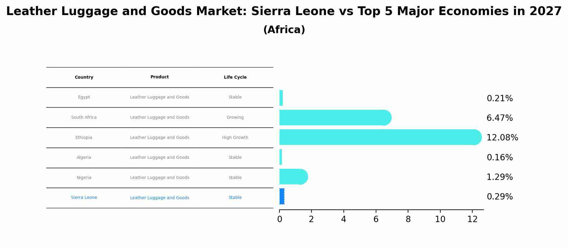 Leather Luggage and Goods Market: Sierra Leone vs Top 5 Major Economies in 2027 (Africa)