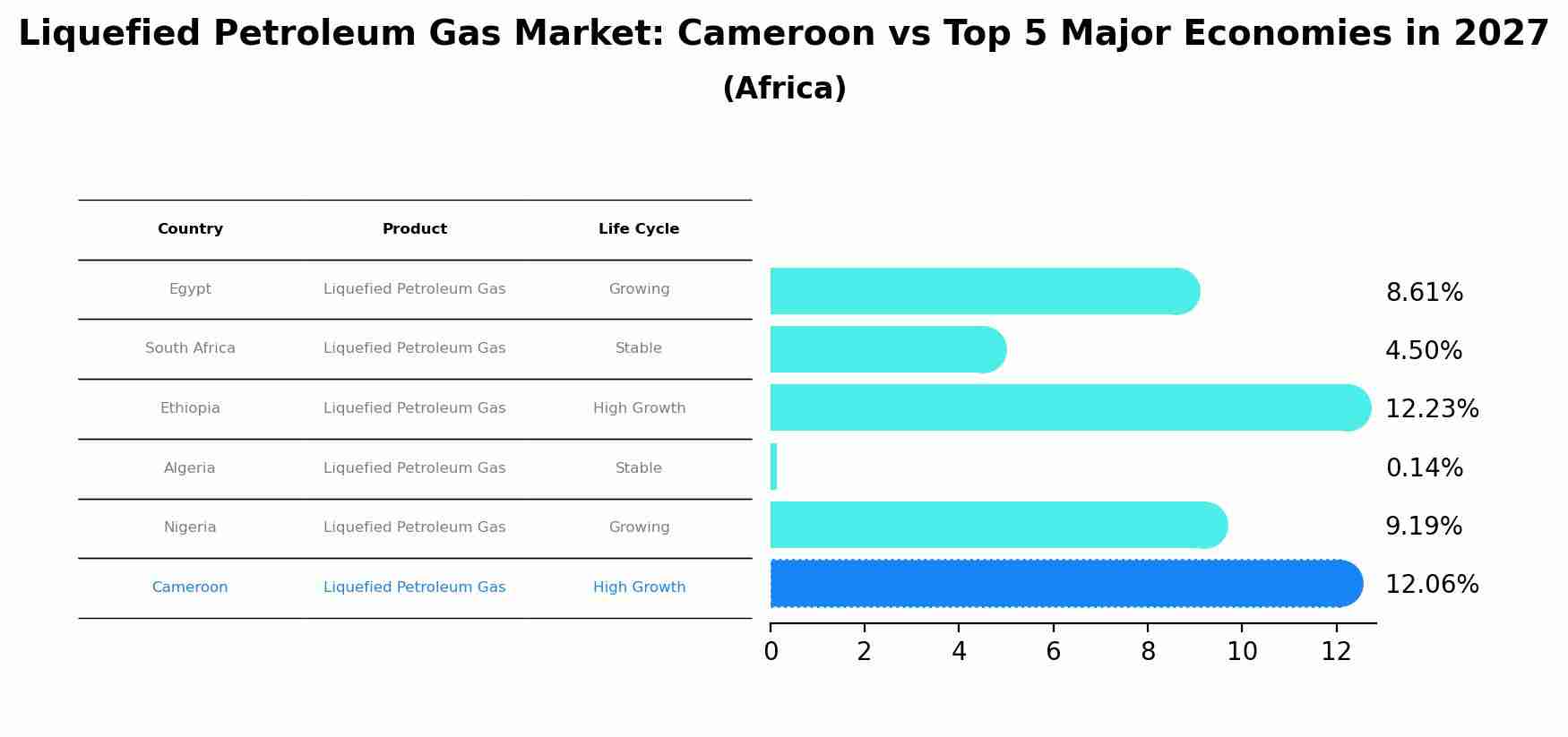 Liquefied Petroleum Gas Market: Cameroon vs Top 5 Major Economies in 2027 (Africa)