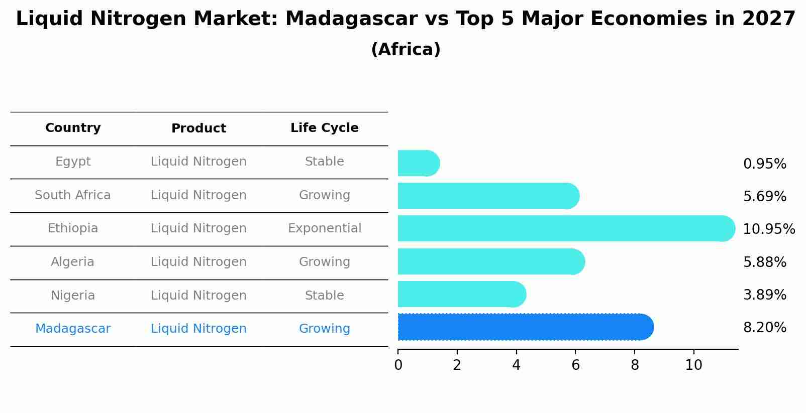 Liquid Nitrogen Market: Madagascar vs Top 5 Major Economies in 2027 (Africa)