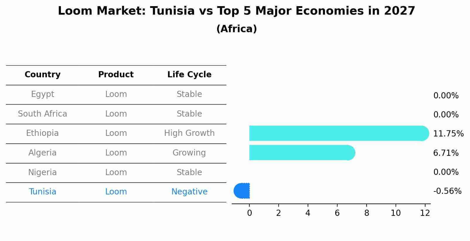 Loom Market: Tunisia vs Top 5 Major Economies in 2027 (Africa)
