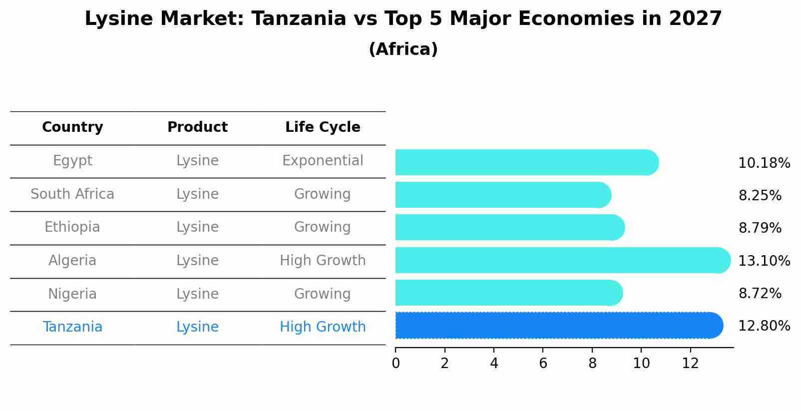 Lysine Market: Tanzania vs Top 5 Major Economies in 2027 (Africa)