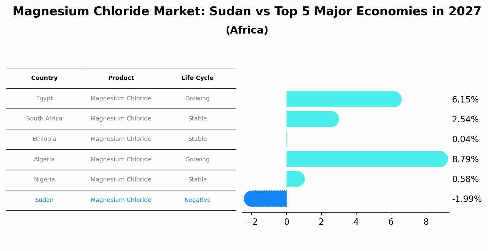 Magnesium Chloride Market: Sudan vs Top 5 Major Economies in 2027 (Africa)
