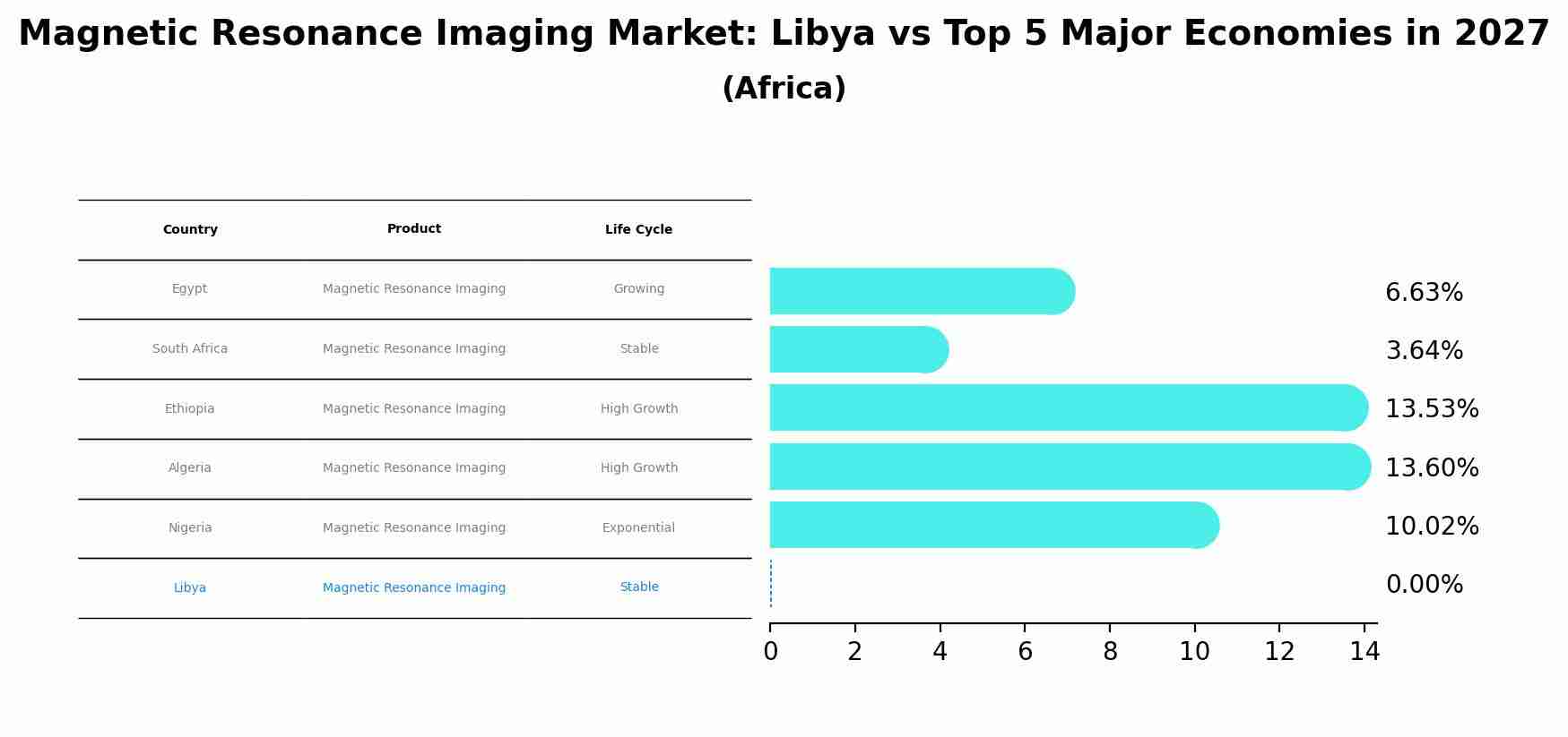 Magnetic Resonance Imaging Market: Libya vs Top 5 Major Economies in 2027 (Africa)