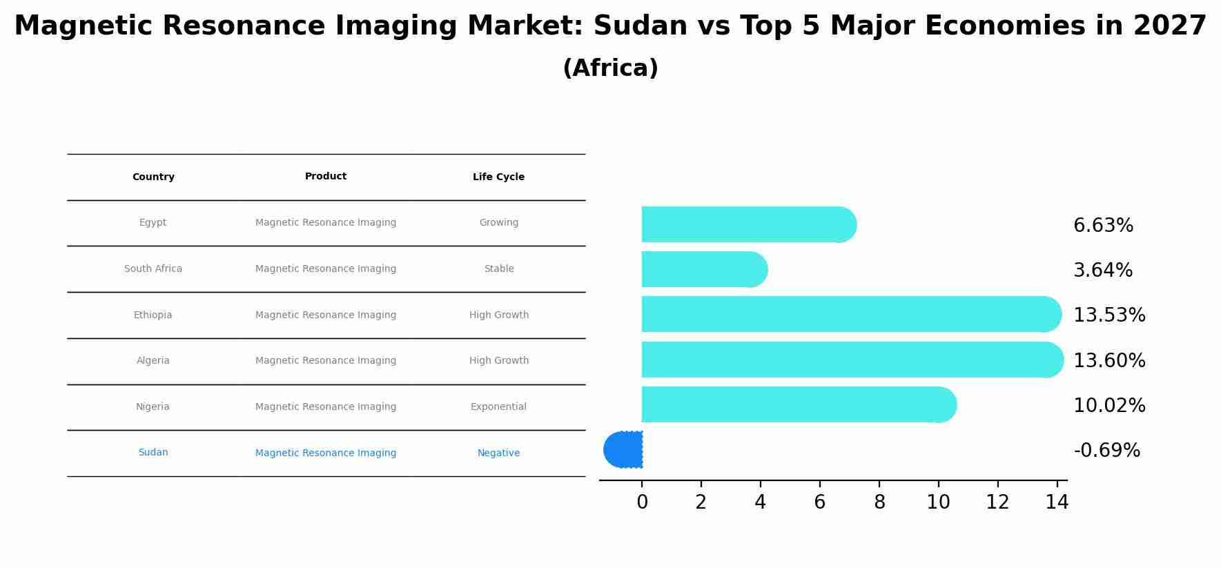 Magnetic Resonance Imaging Market: Sudan vs Top 5 Major Economies in 2027 (Africa)