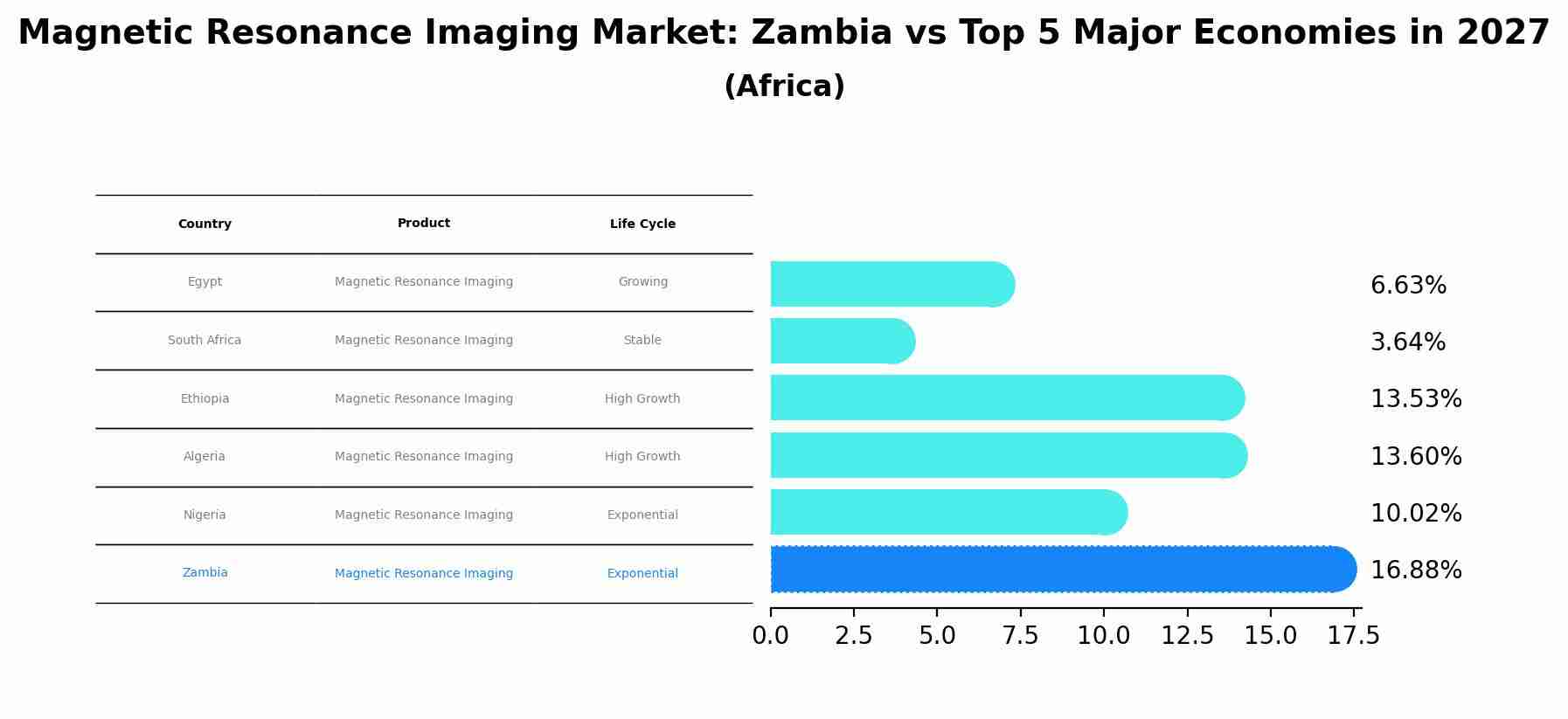 Magnetic Resonance Imaging Market: Zambia vs Top 5 Major Economies in 2027 (Africa)