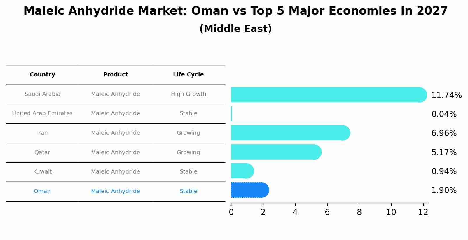 Maleic Anhydride Market: Oman vs Top 5 Major Economies in 2027 (Middle East)