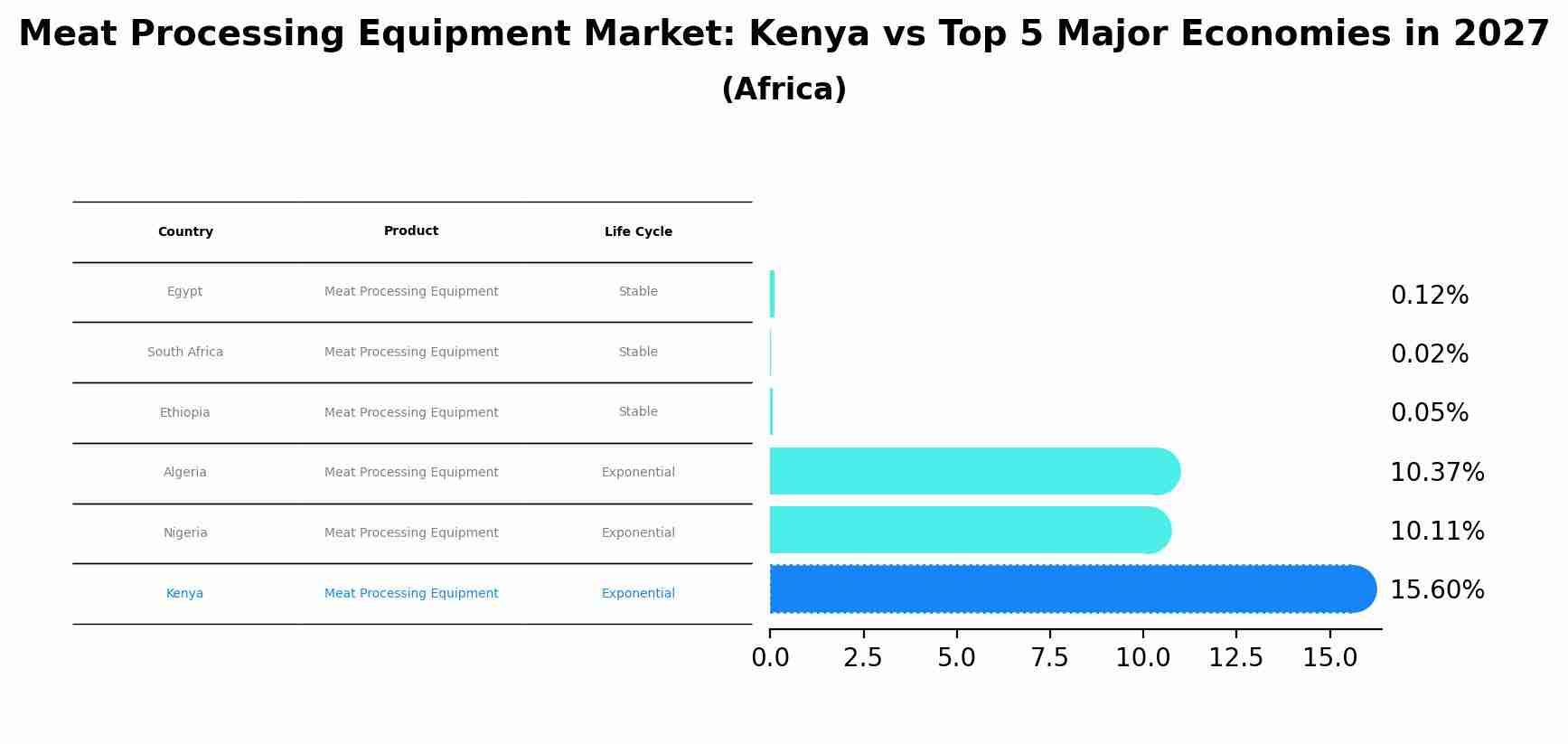 Meat Processing Equipment Market: Kenya vs Top 5 Major Economies in 2027 (Africa)