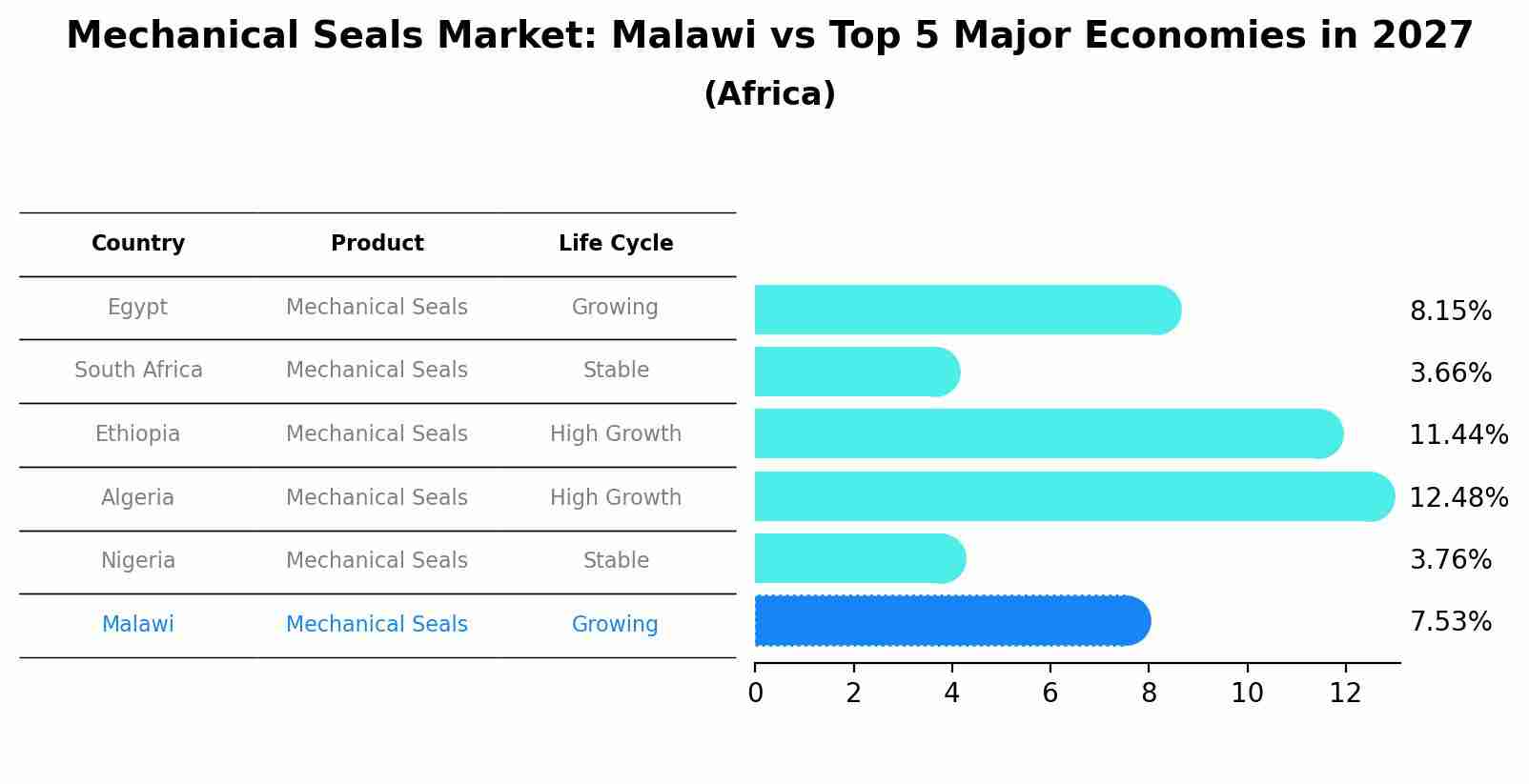 Mechanical Seals Market: Malawi vs Top 5 Major Economies in 2027 (Africa)