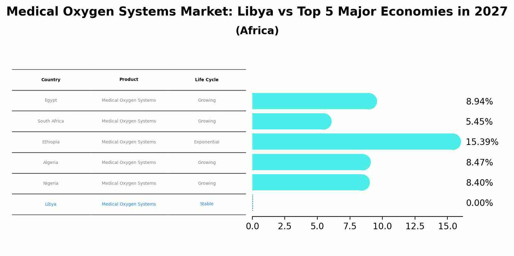 Medical Oxygen Systems Market: Libya vs Top 5 Major Economies in 2027 (Africa)