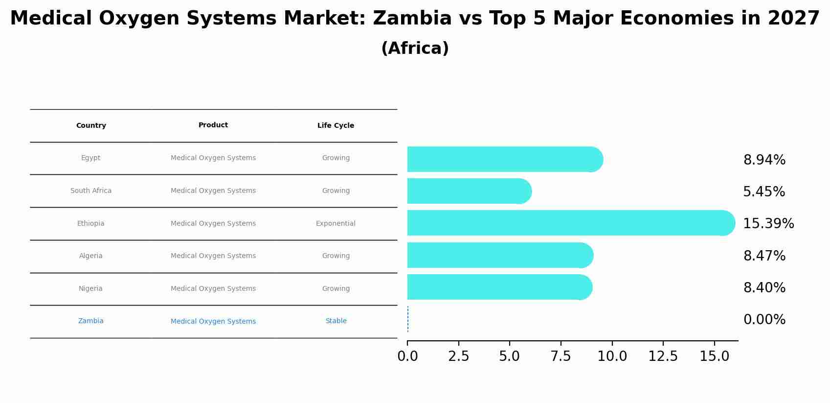 Medical Oxygen Systems Market: Zambia vs Top 5 Major Economies in 2027 (Africa)