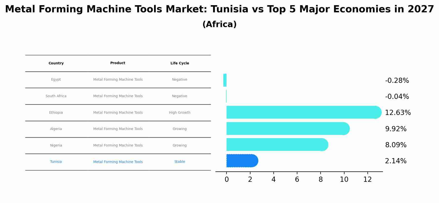 Metal Forming Machine Tools Market: Tunisia vs Top 5 Major Economies in 2027 (Africa)