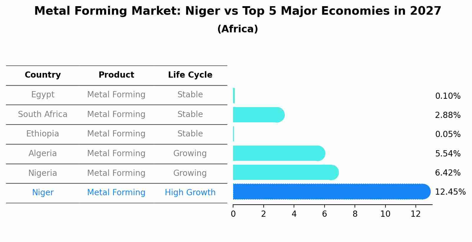 Metal Forming Market: Niger vs Top 5 Major Economies in 2027 (Africa)