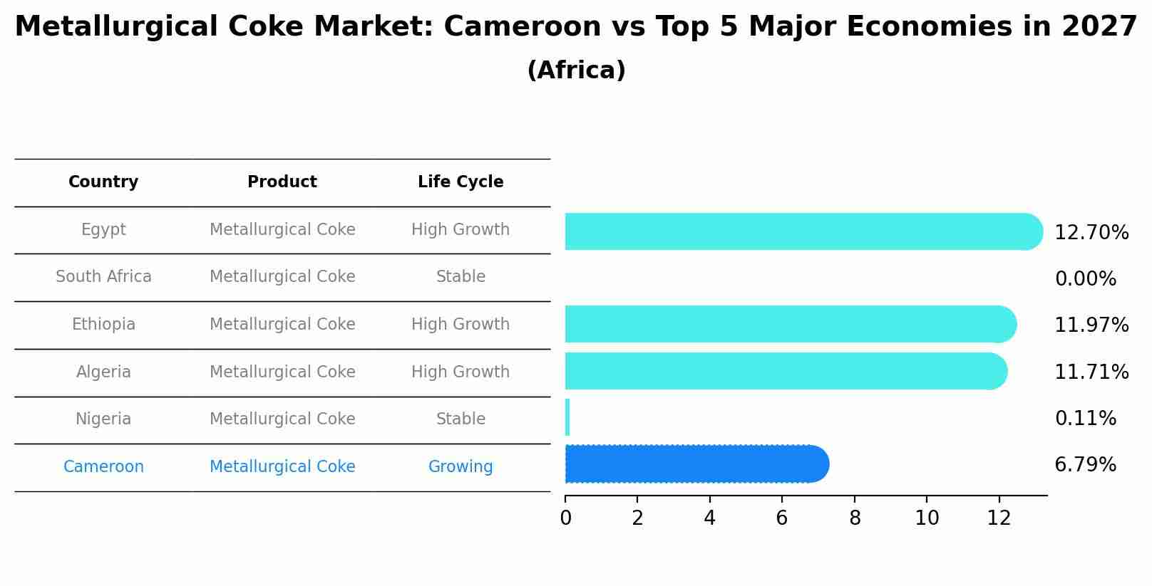 Metallurgical Coke Market: Cameroon vs Top 5 Major Economies in 2027 (Africa)