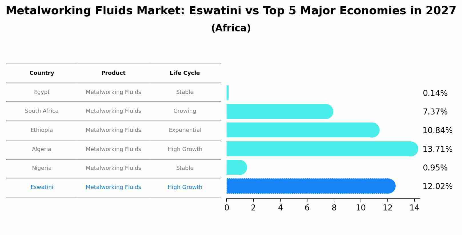 Metalworking Fluids Market: Eswatini vs Top 5 Major Economies in 2027 (Africa)