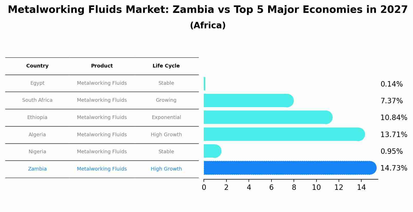 Metalworking Fluids Market: Zambia vs Top 5 Major Economies in 2027 (Africa)