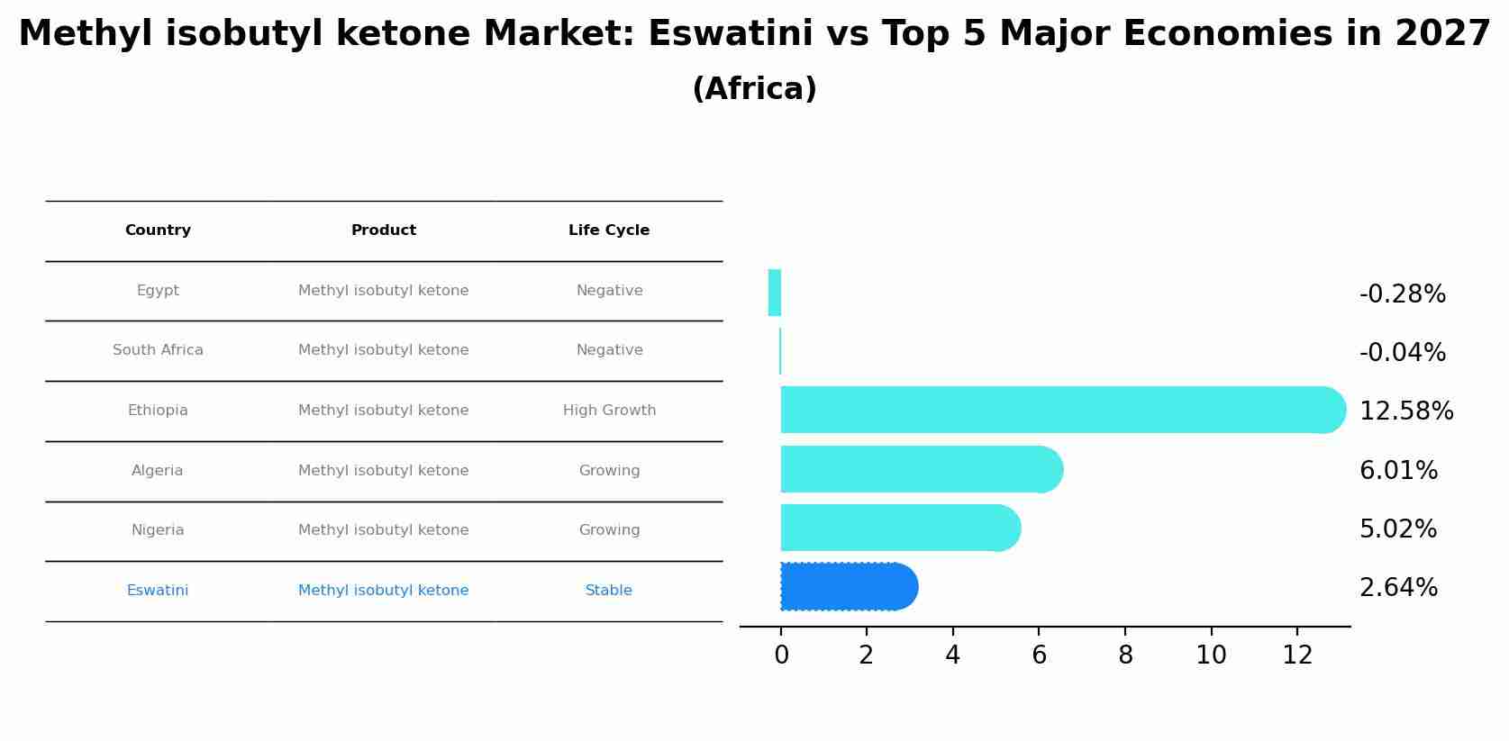 Methyl isobutyl ketone Market: Eswatini vs Top 5 Major Economies in 2027 (Africa)