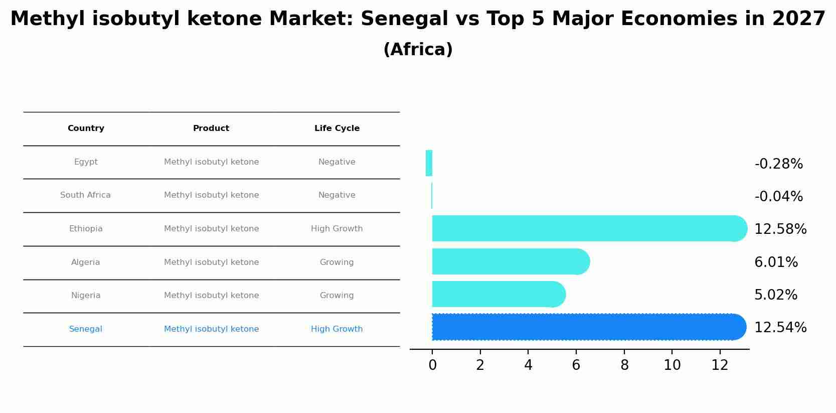 Methyl isobutyl ketone Market: Senegal vs Top 5 Major Economies in 2027 (Africa)