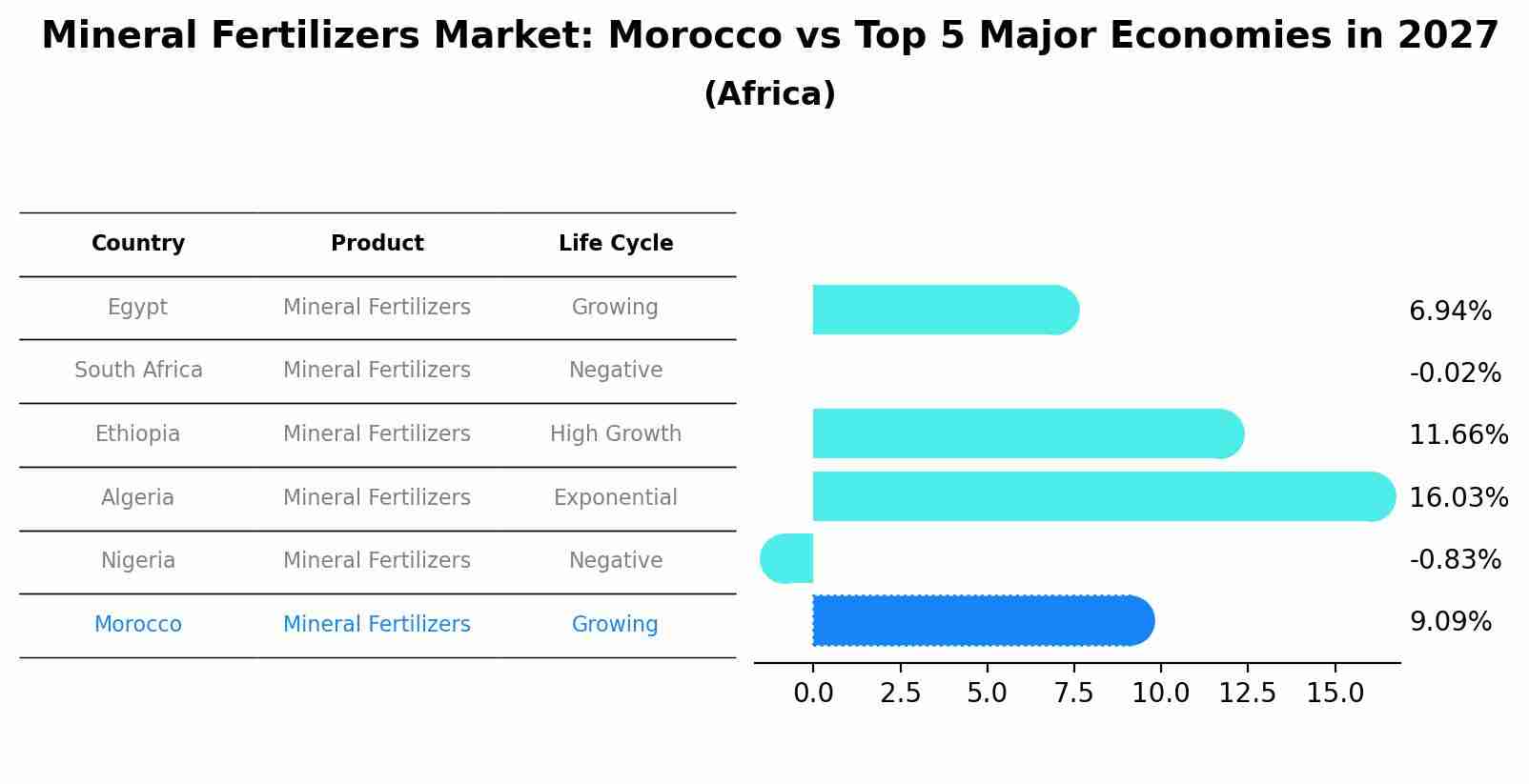 Mineral Fertilizers Market: Morocco vs Top 5 Major Economies in 2027 (Africa)