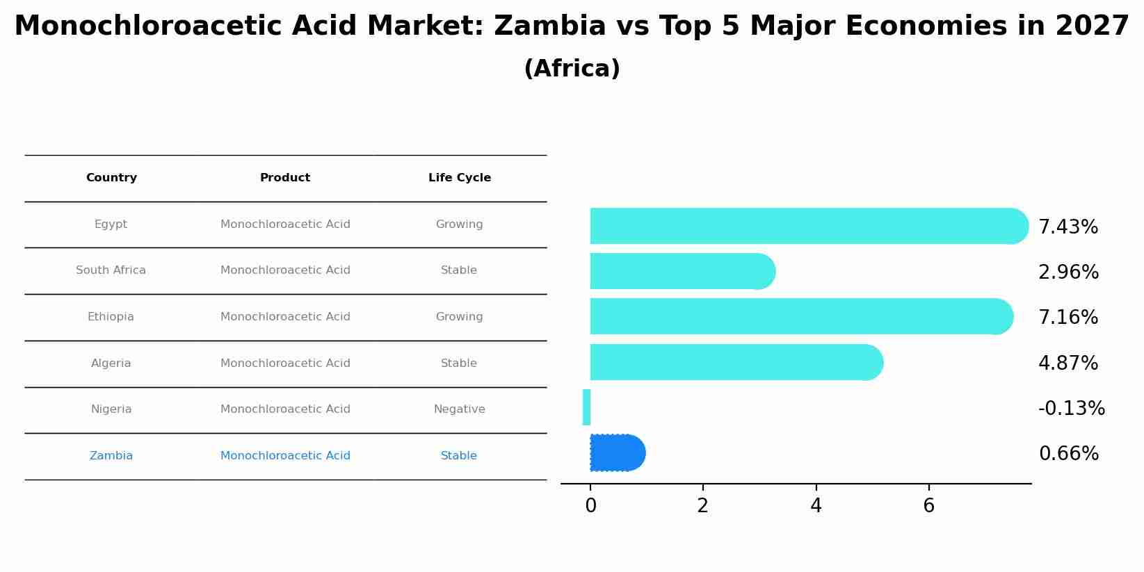 Monochloroacetic Acid Market: Zambia vs Top 5 Major Economies in 2027 (Africa)