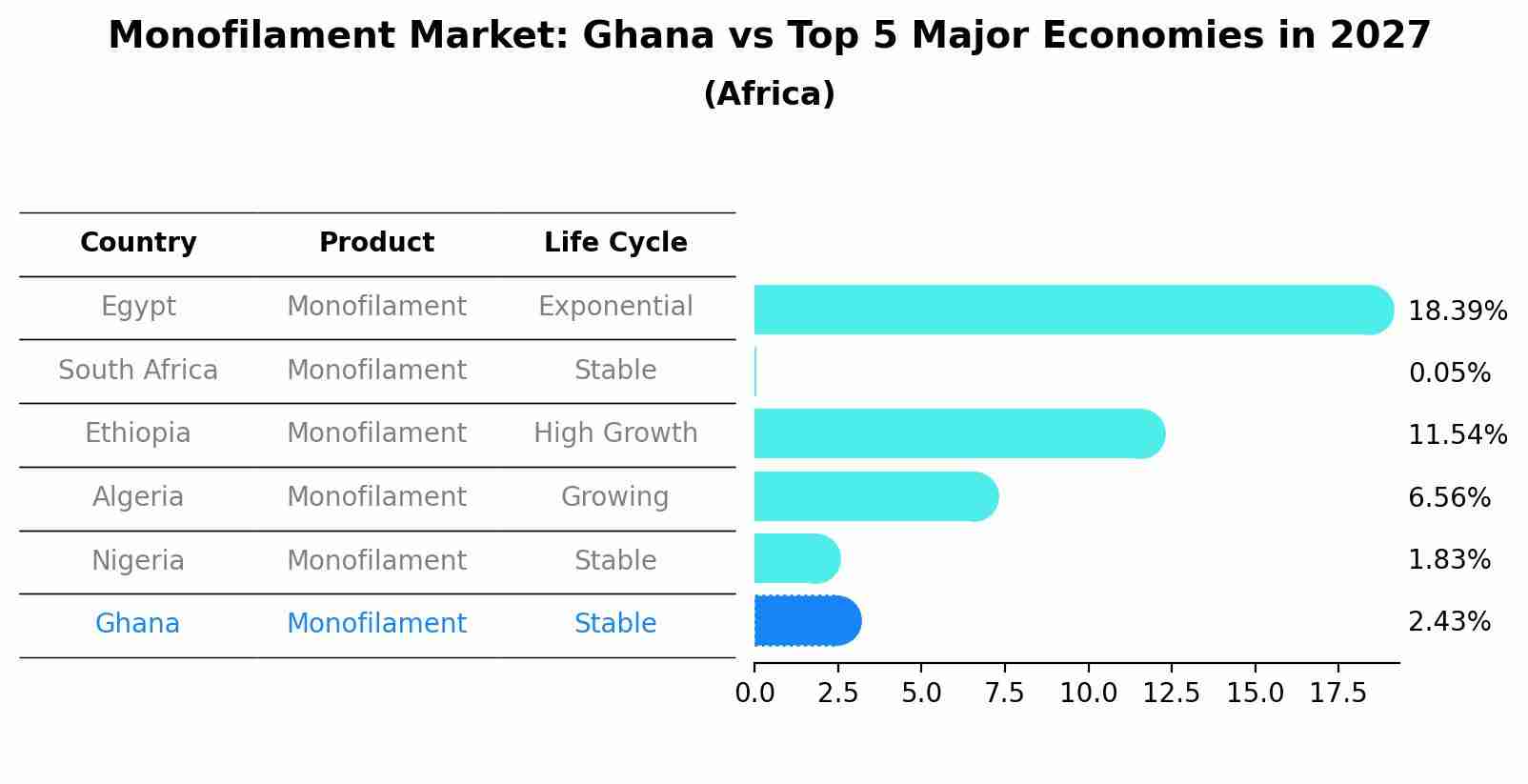 Monofilament Market: Ghana vs Top 5 Major Economies in 2027 (Africa)
