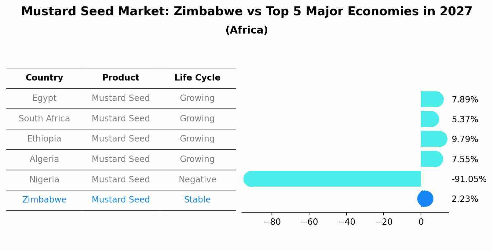 Mustard Seed Market: Zimbabwe vs Top 5 Major Economies in 2027 (Africa)