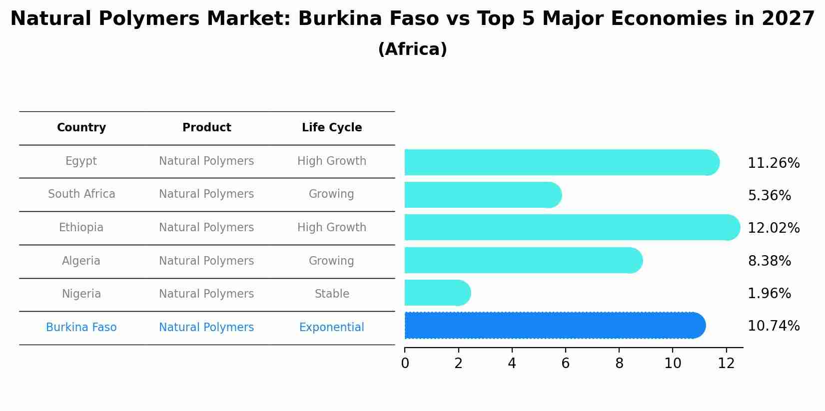 Natural Polymers Market: Burkina Faso vs Top 5 Major Economies in 2027 (Africa)