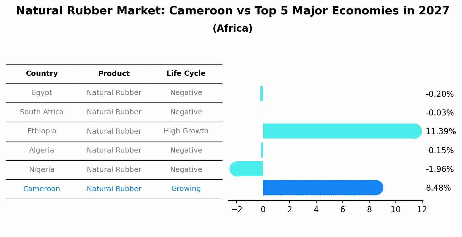 Natural Rubber Market: Cameroon vs Top 5 Major Economies in 2027 (Africa)