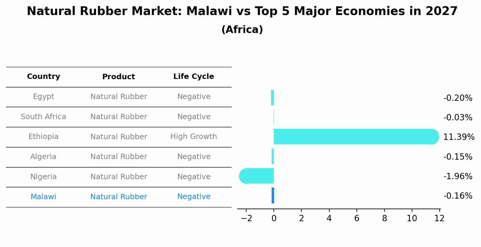Natural Rubber Market: Malawi vs Top 5 Major Economies in 2027 (Africa)