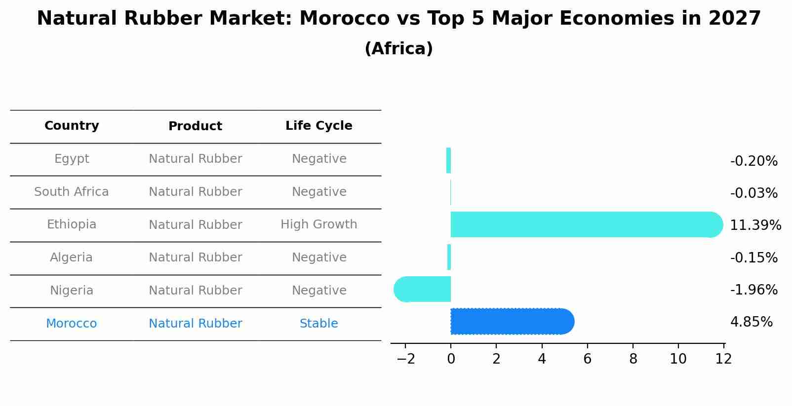 Natural Rubber Market: Morocco vs Top 5 Major Economies in 2027 (Africa)