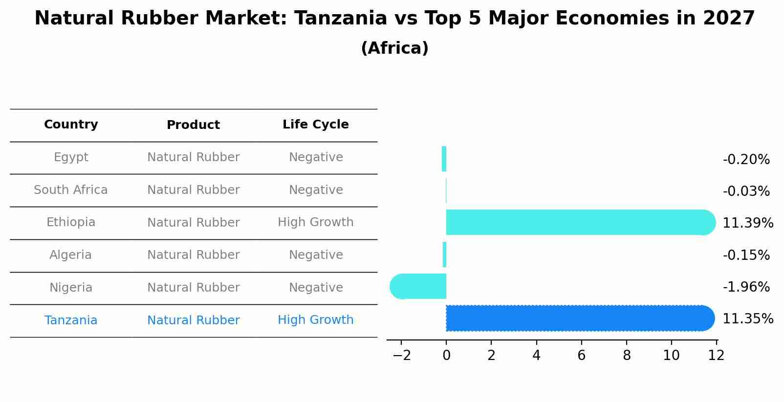 Natural Rubber Market: Tanzania vs Top 5 Major Economies in 2027 (Africa)