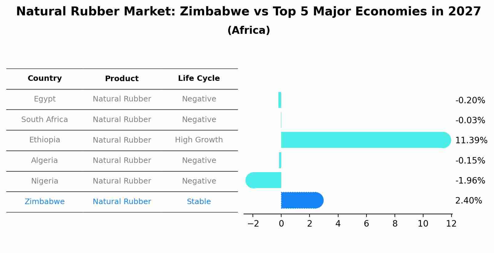 Natural Rubber Market: Zimbabwe vs Top 5 Major Economies in 2027 (Africa)