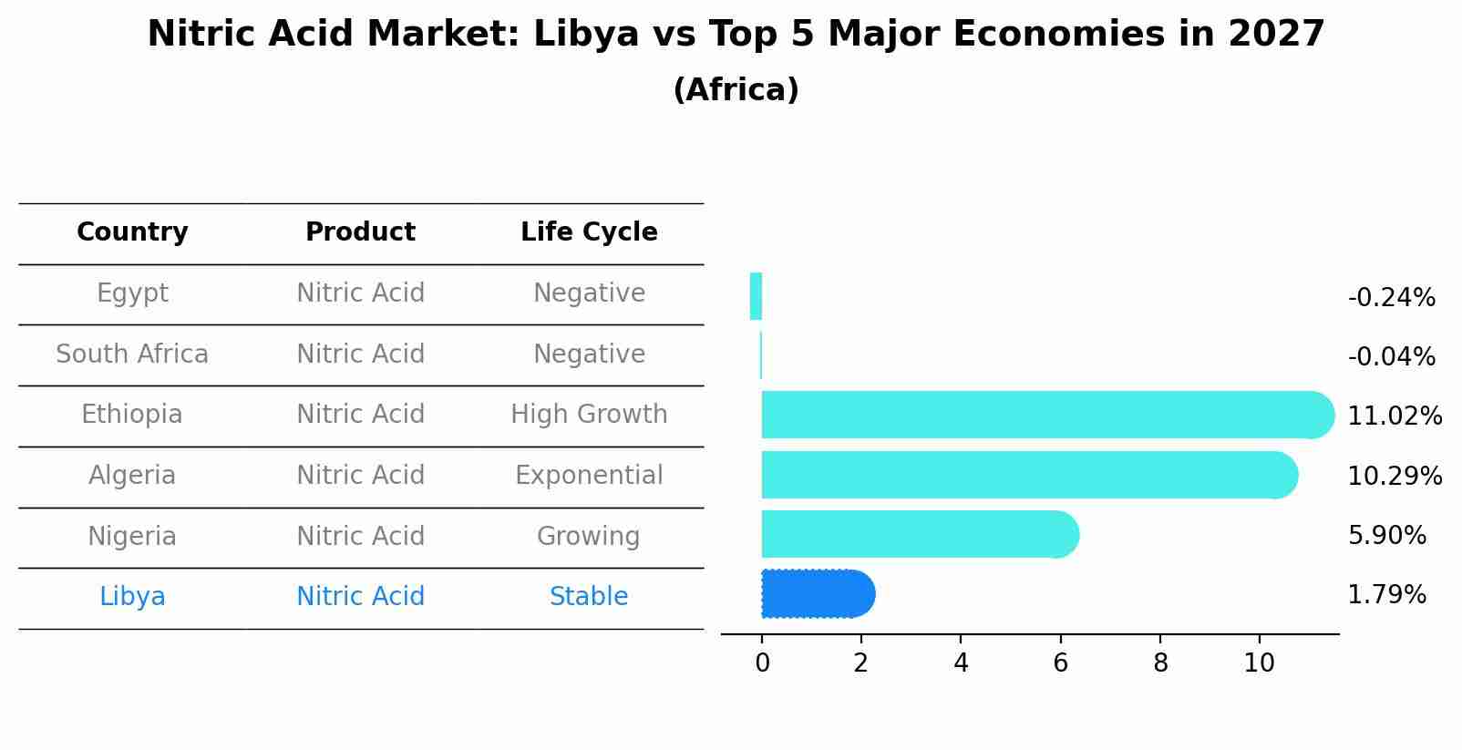 Nitric Acid Market: Libya vs Top 5 Major Economies in 2027 (Africa)