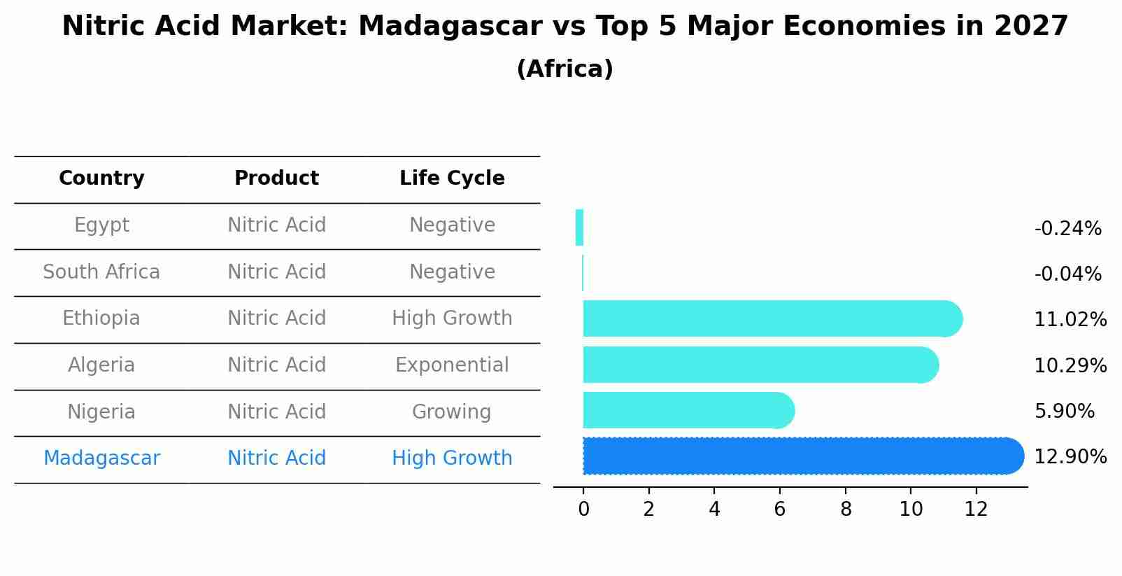 Nitric Acid Market: Madagascar vs Top 5 Major Economies in 2027 (Africa)